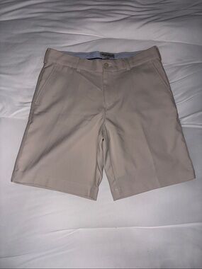 Peter Millar Youth Salem Stone Beige Flat-Front Performance Shorts
